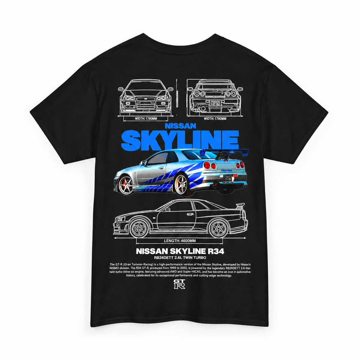 Camiseta Skyline R34 – Technical Edition